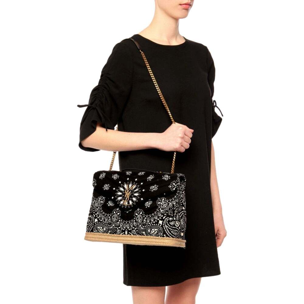 Saint Laurent Loulou Black Paisley Quilted Cross Body - Picture 8 of 8